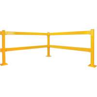 Lift-Out Guard Rail, Steel, 3' L x 4" H, Safety Yellow Les Fournitures Industrielles Méga