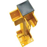 Corner Post for Light-Duty Guard Rails, Steel, 42" H, Safety Yellow Les Fournitures Industrielles Méga