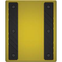 Cale de roue ultra-robuste pour l'exploitation mini&egrave;re Checkers Safety sans support, PEHD, Jaune, 14-1/2" la x 17-1/2" p x 16" h Les Fournitures Industrielles Méga