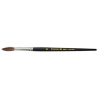 Pinceau pointu &agrave; soies noires pour artiste, Largeur de la brosse de 5,7 mm, Soie de chameau, Manche &agrave; Bois Les Fournitures Industrielles Méga