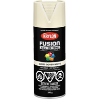 Peinture &agrave; pulv&eacute;riser tout en un Fusion, Blanc Dover, Brillant, 12 oz, Canette a&eacute;rosol Les Fournitures Industrielles Méga