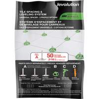 Cales d'espacement universelles Miracle Sealants Levolution Les Fournitures Industrielles Méga