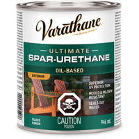 Rev&ecirc;tement &agrave; fini diamant pour bois Varathane, 946 ml, Transparent, Brillant Les Fournitures Industrielles Méga