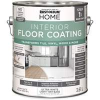 Home Interior Floor Coating System Base Coat, 3.61 L, Water-Based, Very Flat, Tint Base/White Les Fournitures Industrielles Méga
