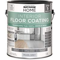 Home Interior Floor Coating System Base Coat, 3.78 L, Water-Based, Very Flat, Grey Les Fournitures Industrielles Méga