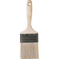 Pinceau pour murs et moulures One Coat, Soie blanche, Manche Bois, Largeur de 3" Les Fournitures Industrielles Méga