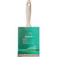 Pinceau pour murs et moulures One Coat, Soie blanche, Manche Bois, Largeur de 4" Les Fournitures Industrielles Méga