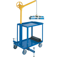 Tall Industrial Lifting Device with Mobile Cart, 500 lbs. (0.25 tons) Capacity Les Fournitures Industrielles Méga