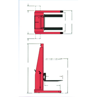Hydraulic Stacker, Electric Operated, 1500 lbs. Capacity, 60" Max Lift Les Fournitures Industrielles Méga