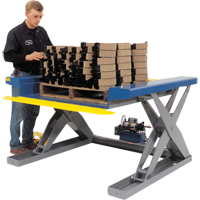 Hydraulic Floor-Height Scissor Lift Tables, Steel, 2000 lbs. Capacity Les Fournitures Industrielles Méga