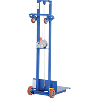 Platform Lift Stacker, Hand Winch Operated, 400 lbs. Capacity, 58" Max Lift Les Fournitures Industrielles Méga