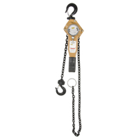 Heavy Duty Gold Series Lever Chain Hoist, 5' Lift, 1500 lbs. (0.75 tons) Capacity, Alloy Steel Chain Les Fournitures Industrielles Méga