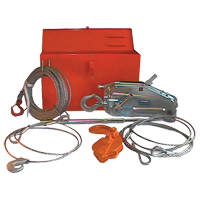 Tirfor&reg; Wire Rope Hoist TU128 Rescue Kit, 7/16" Wire Diameter, 4000  lbs. (2 tons) Capacity Les Fournitures Industrielles Méga