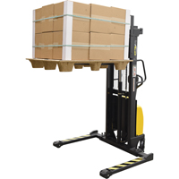 Fork Lift Stacker, Electric Operated, 2000 lbs. Capacity, 63" Max Lift Les Fournitures Industrielles Méga