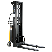 Fork Lift Stacker, Electric Operated, 2000 lbs. Capacity, 118" Max Lift Les Fournitures Industrielles Méga