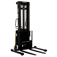Fork Lift Stacker, Electric Operated, 2000 lbs. Capacity, 137" Max Lift Les Fournitures Industrielles Méga