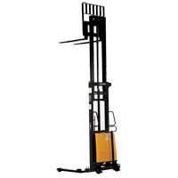 Fork Lift Stacker, Electric Operated, 2000 lbs. Capacity, 137" Max Lift Les Fournitures Industrielles Méga