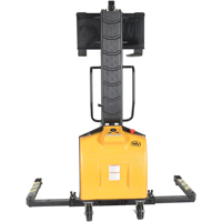 Narrow Mast Powered Lift Stacker, Electric Operated, 1500 lbs. Capacity, 63" Max Lift Les Fournitures Industrielles Méga
