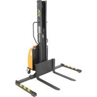 Narrow Mast Powered Lift Stacker, Electric Operated, 1000 lbs. Capacity, 63" Max Lift Les Fournitures Industrielles Méga