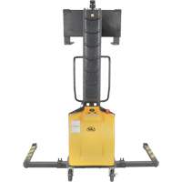 Narrow Mast Powered Lift Stacker, Electric Operated, 1000 lbs. Capacity, 63" Max Lift Les Fournitures Industrielles Méga
