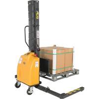 Narrow Mast Powered Lift Stacker, Electric Operated, 1000 lbs. Capacity, 63" Max Lift Les Fournitures Industrielles Méga