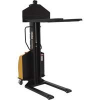Narrow Mast Powered Lift Stacker, Electric Operated, 1000 lbs. Capacity, 63" Max Lift Les Fournitures Industrielles Méga