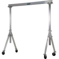 Grue-portique ajustable en aluminium, 8' lo, Capacit&eacute; 2000 lb (1 tonne) Les Fournitures Industrielles Méga
