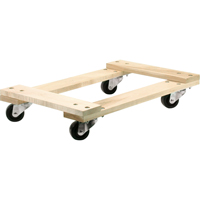 Chariots en bois franc - usage moyen, Roues en Polyol&eacute;fine, Capacit&eacute; de 900 lb, 18" la x 24" p x 7" h Les Fournitures Industrielles Méga