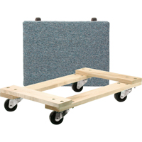 Chariots en bois franc - usage moyen, Roues en Polyol&eacute;fine, Capacit&eacute; de 900 lb, 18" la x 24" p x 7" h Les Fournitures Industrielles Méga