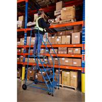 CSA-Certified Rolling Step Ladder, 5 Steps, 22" Step Width, 46" Platform Height, Steel Les Fournitures Industrielles Méga
