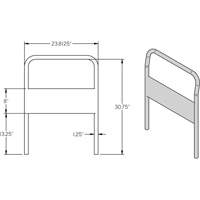 24" Chrome Handle for Platform Truck Les Fournitures Industrielles Méga