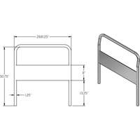 30" Chrome Handle for Platform Truck Les Fournitures Industrielles Méga