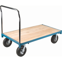 Chariot &agrave; plateforme robuste, 48" lo x 24" la, Capacit&eacute; de 1200 lb, Roues en Pneumatique Les Fournitures Industrielles Méga
