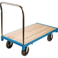 Chariot &agrave; plateforme robuste, 48" lo x 24" la, Capacit&eacute; de 2000 lb, Roues en Caoutchouc Les Fournitures Industrielles Méga