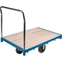 Chariot &agrave; plateforme robuste, 48" lo x 24" la x Capacit&eacute; 2000 lb, Roues en Caoutchouc Les Fournitures Industrielles Méga