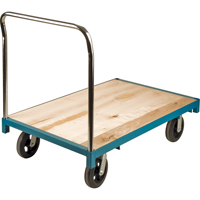 Chariot &agrave; plateforme robuste, 48" lo x 30" la, Capacit&eacute; de 2000 lb, Roues en Caoutchouc Les Fournitures Industrielles Méga