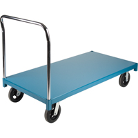 Chariot &agrave; plateforme robuste, 60" lo x 30" la x Capacit&eacute; 2000 lb, Roues en Caoutchouc Les Fournitures Industrielles Méga