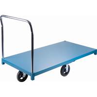 Chariot &agrave; plateforme robuste, 60" lo x 30" la x Capacit&eacute; 2000 lb, Roues en Caoutchouc Les Fournitures Industrielles Méga