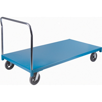 Chariot &agrave; plateforme robuste, 72" lo x 36" la x Capacit&eacute; 2000 lb, Roues en Caoutchouc Les Fournitures Industrielles Méga