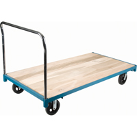 Chariot &agrave; plateforme robuste, 72" lo x 36" la x Capacit&eacute; 2000 lb, Roues en Caoutchouc Les Fournitures Industrielles Méga