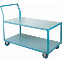Heavy-Duty Low Profile Shop Carts, 2 Tiers, 24" W x 48" D x 40" H, 1200 lbs. Cap. Les Fournitures Industrielles Méga