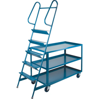 Stock Picking Carts, Steel, 24" W x 64" D, 3 Shelves, 1200 lbs. Capacity Les Fournitures Industrielles Méga