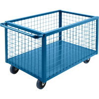Wire Mesh Box Truck, Steel, 51" L x 24" W x 31.5" H, 16 cu. ft. Volume, 1200 lbs. Capacity Les Fournitures Industrielles Méga