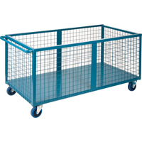 Wire Mesh Box Truck, Steel, 51" L x 30" W x 31.5" H, 20 cu. ft. Volume, 1200 lbs. Capacity Les Fournitures Industrielles Méga
