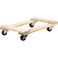 Chariots en Bois Franc - usage moyen, Roues en Polyol&eacute;fine, Capacit&eacute; de 900 lb, 18" la x 30" p x 7" h Les Fournitures Industrielles Méga