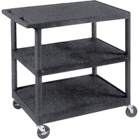 Utility Cart, 3 Tiers, 18" x 34" x 24", 400 lbs. Capacity Les Fournitures Industrielles Méga