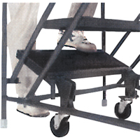 Slope Rolling Ladder, 9 Steps, Anti-Skid, 50° Incline, 90" High Les Fournitures Industrielles Méga