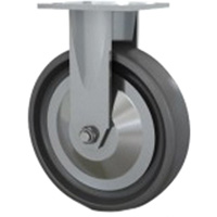 Heavy-Duty Caster, Rigid, 8" (203.2 mm), Solid Elastomer, 1000 lbs. (453.6 kg.) Les Fournitures Industrielles Méga