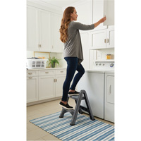 Folding Step Stool, 2 Steps, 19-1/2" x 20-1/2" x 22-3/4" High Les Fournitures Industrielles Méga