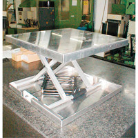 Lift-Tool Table Top Scissor Lift, 23" L x 22" W, Aluminum, 300 lbs. Capacity Les Fournitures Industrielles Méga